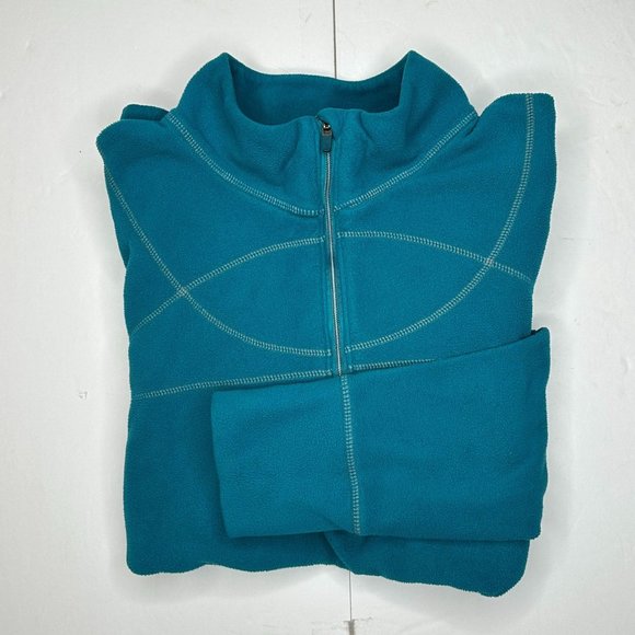 ATHLETA FLEECE ZIP UP JACKET - Size medium. Beautiful teal! - Picture 2 of 11